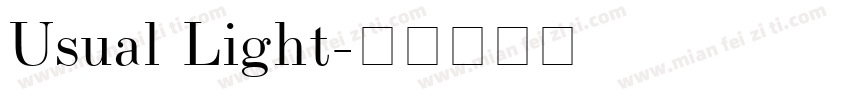 Usual Light字体转换